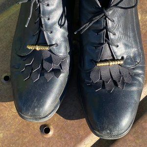 Vintage Reworked Munro Lace-up Leather Ankle Booties, Reworked vintage booties w